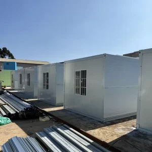 20ft Folding Container House Prefab Portable Cabin Waterproof Insulated Modular Site Office Construction Camp Quick Assembly
