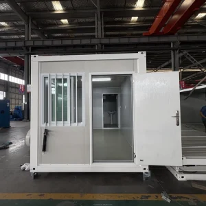 20ft Folding Container House with Wet Dry Separation Bathroom Collapsible Prefab Dormitory for Construction Emergency Shelter