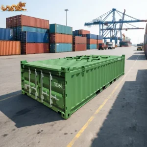 20ft Half Height Hard Steel Lid Open Top Shipping Mining Rig Container for Loading and Unloading from the Top