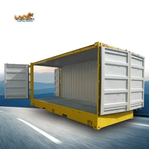 20ft High Cube Bunded Floor Open Side Door Yellow Dangerous Goods Chemical Storage Shipping Container