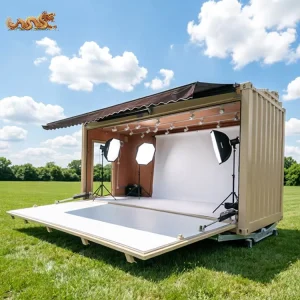 20ft High Cube Electric Hydraulic Drop Down Mobile Coffee Shop and Photography Studio Solution Container House