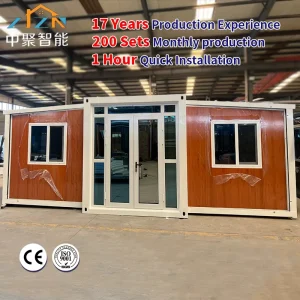 20ft Mobile Expandable Prefab Modular Tiny Container Home, Folding Shipping House for Office