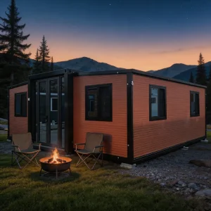 20ft Modern Insulated Waterproof Double Wing Folding Expandable Container House with Full Furniture for Rapid Deployment