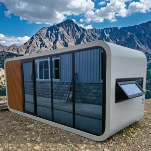 20ft Modern Prefabricated Steel Apple Cabin Container Home, Breathable, Garden Home, Mobile Office Pod, Villa
