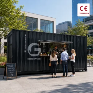 20ft Portable Shipping Container Restaurant Modular Restaurant Building Transportable Container Kitchen
