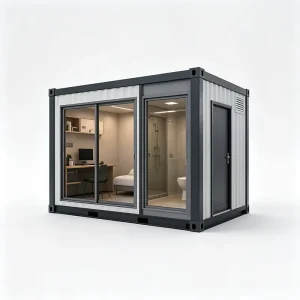 20ft Prefab Container Office Breathable Waterproof Modular House with Custom Layout Couple’s Bedroom Dormitory Use