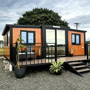 20ft Prefabricated Expandable Container Home Double Side Folding Tiny House Breathable Full Bathroom School Bedroom