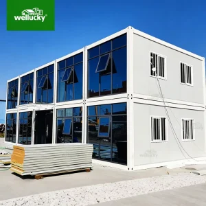 20ft Quick Install Container House Prefab Fold Out Mobile Office for Construction Site Hotel Houses Durable Sandwich Panels