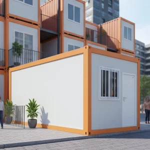 20ft Tiny Houses Folding Container House Easy Storage Transportation for Mobile Sales Kiosk Outdoor Service Center