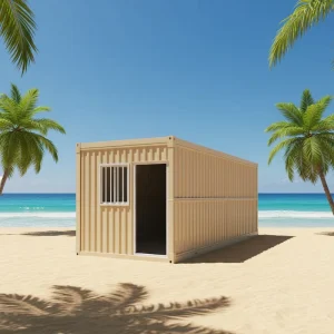 20ft X Shaped Steel Shipping Container Foldable House Outdoor Spacious Durable Easy to Transport