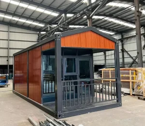 20ft or 40ft A-Frame Steel Container Villa or Hotel with Sandwich Panels and Flat-Pack Design