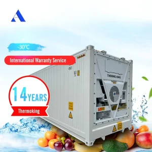 220V Three-Phase Dual-Voltage Refrigerated Container, 40-Foot Long High-Cube, 40-Foot Refrigerated Container for Sale