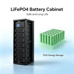 240V 180Ah 14.4KWH LiFePO4 Air Cooling Rack Mounted Battery Pack Touch Screen Smart BMS Hybrid Grid Home Energy