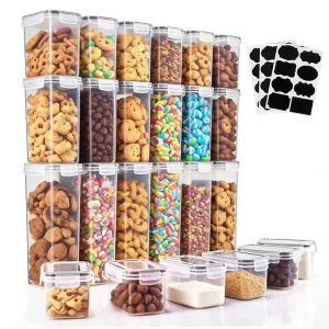 24pcs Anti Bug Grain Storage Container With Good Sealing Performance for Family Pantry