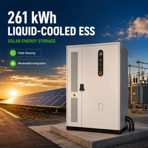 261kWh Liquid Cooled Battery Energy Storage System Solar PV BESS Cabinet for Commercial and Industrial Projects