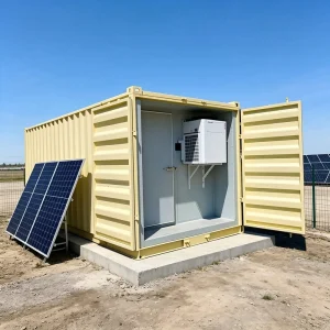2m*4m*2.4m Liftable Mobile Container Cold Room 220V Integrated Refrigeration Unit PU Insulation Freezer for Seafood Meat Storage