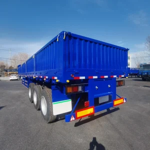 3/4 Axle 20-25 Ton Steel Fence Drop Side Board Enclosed Sidewall Cargo Transport Truck Container Semi Trailer