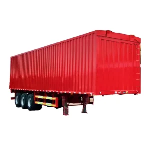 3 4 Axle 60 80 Tons Cargo Transport Trailer Dry Van Box Side Curtain Semi Trailer for Sale