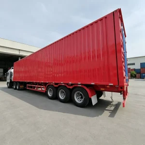 3/4 Axle Box Type Semi Truck Trailer 40FT 45FT Container Semi-Trailer 60T Van Trailer for Logistics Use Bulk Cargo Transport