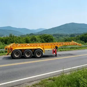 3 Axle 40Ft Skeleton Container Semi Trailer for Highway Container Transportation