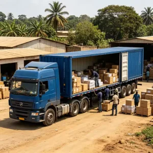 3 Axle 40ft Dry Van Box Semi Trailer Enclosed Cargo Box Trailer Logistics Goods Transport