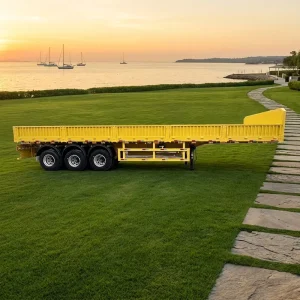 3 Axle 60Ton Removable Side Wall Semi Trailer for Container and Bulk Cargo Logistics