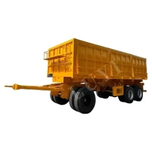 3 Axle Carbon Steel Dolly Trailer 40 Ton Towbar Side Tipper Trailer for Transportation