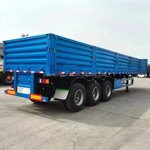3 Axle Drop Side Cargo Semi Trailer Detachable Side Wall Semi Trailer for General Goods Transportation for Africa
