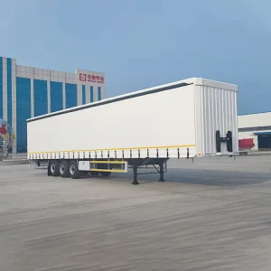 3 Axle Pvc Curtain Side Shipping Container 40ft Van Box Semi Trailer