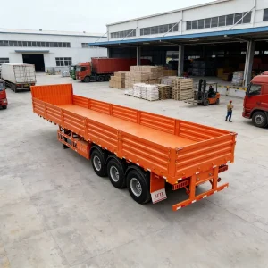 3-Axle Sidewall Steel Semi Trailer 12R22.5 Tires 12.5×2.5×0.6m Dimensions 80-100T Load Capacity Carrier Trailer Custom