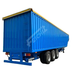 3 Axle Steel Semi-Trailer Heavy Duty Customizable 12R22.5 Grain Cart Peanut Wheat Cereals Transport Hopper Bottom Trailer
