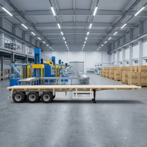 3 Axles 4 Axle 15 Meters Flat Bed Cargo 20ft 40ft 50ft 53FT Container Truck Semi-trailer Flatbed Semi Trailer