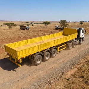 3 Axles 60Ton Detachable Sidewall Semi Trailer for Goods and Container Shipping