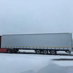 3 Axles Closed Cargo Trailer Dry Van Box Side Curtain Transporting Van Aluminum Steel