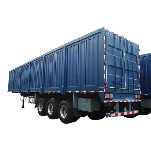 3 Axles Steel Closed Container Van Box Cargo Semi Trailer 40ft 53ft 100T Max Payload