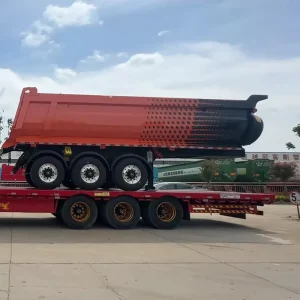 3 Axles U-Type 80 Tons Rear Dump Semi Trailer Hydraulic Cylinder 4 Axles Dump Tipper Semi Trailer