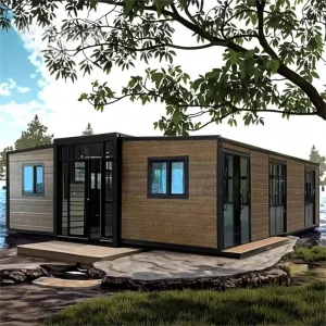 3 Bedroom 2 Bath Double Wing Expandable 40ft Steel Structure Eco Friendly Portable Modern Farmhouse Container House