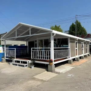 3 Bedroom 2 Bath Outdoor Fabricated Duplex Double Wing Expandable Container Homes Plans bar 40ft Luxury House