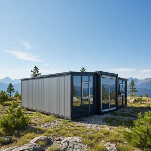 3-Bedroom 40ft Expandable Prefab Container House with Kitchen and Living Area