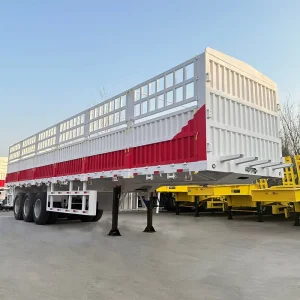 3 axle 60 ton Heavy Load Capacity Bulk Cargo 20 30 40ft Container Transport 12 Container Twist Locks Sidewall Semi trailer
