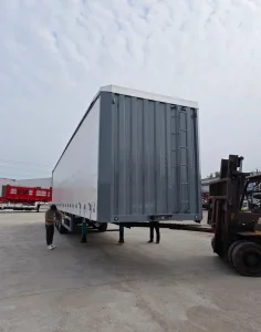 3 axle Box Truck Cargo Transportation Side Curtain Semi trailer Fast Loading