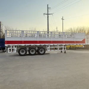3 axle Sidewall Semi trailer 12 Turnlocks Transporting 20ft 30ft 40ft Containers Bulk Goods Industrial Raw Materials