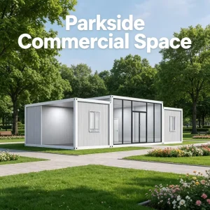 3.5m High Combined 20ft Units Detachable Container Building with Open Plan Layout for Large Space Commercial and Residential Use