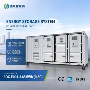 3.85MWh 0.5C High Density BESS Container 20ft LiFePO4 Liquid Cooling Wide Temp Industrial Heavy Duty Energy Storage IP54 CE