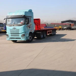 30 80 Tons 2 3 4 Axles Flatbed Heavy Duty Container Semi Trailer Flat Bed Semi Trailer for Vehicle