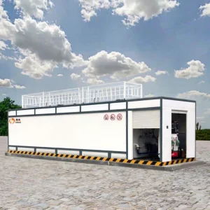 30000L Ex proof Pump Fuel Station Portable Diesel Storage 40GP Container Size Flow Meter Filling Display