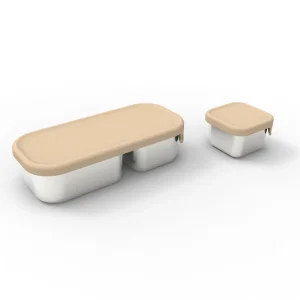 304 Stainless Steel 2 compartment 200ml Mini Sauce Bento Bpa Free Leak Proof Food Container Soup Jar for Kids