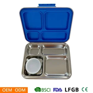 304 Stainless Steel Bento Box 2 Leakproof Single Tier Food Storage Container for Kids Adults BPA Free Dishwasher Safe
