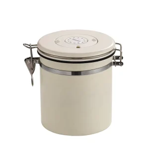 304 Stainless Steel Coffee Bean Storage Canister with Degassing Valve Airtight Container for Coffee Powder and Dry Food