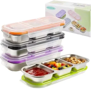 304 Stainless Steel Fresh Food Box Portable Tiffin Box Bento Box Food Storage Containers Lunch Boxes